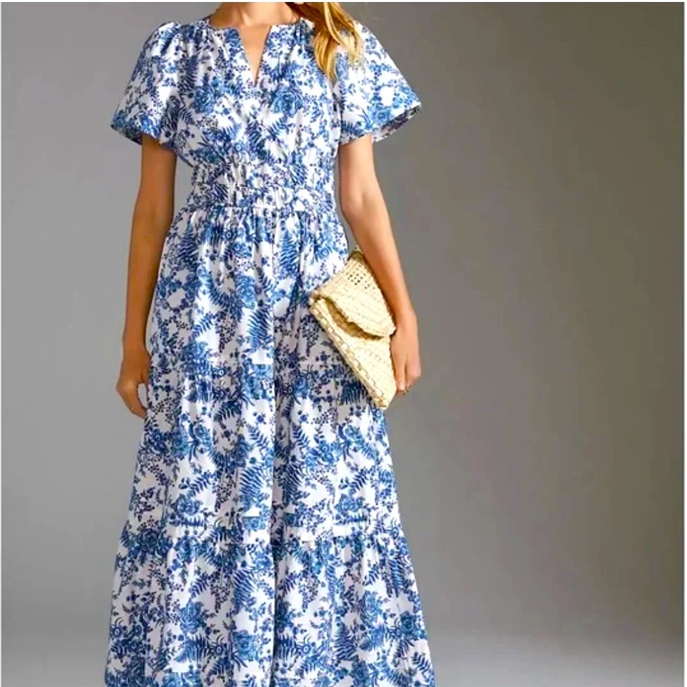 COPY - Romantic a-line floral Dress w Pockets